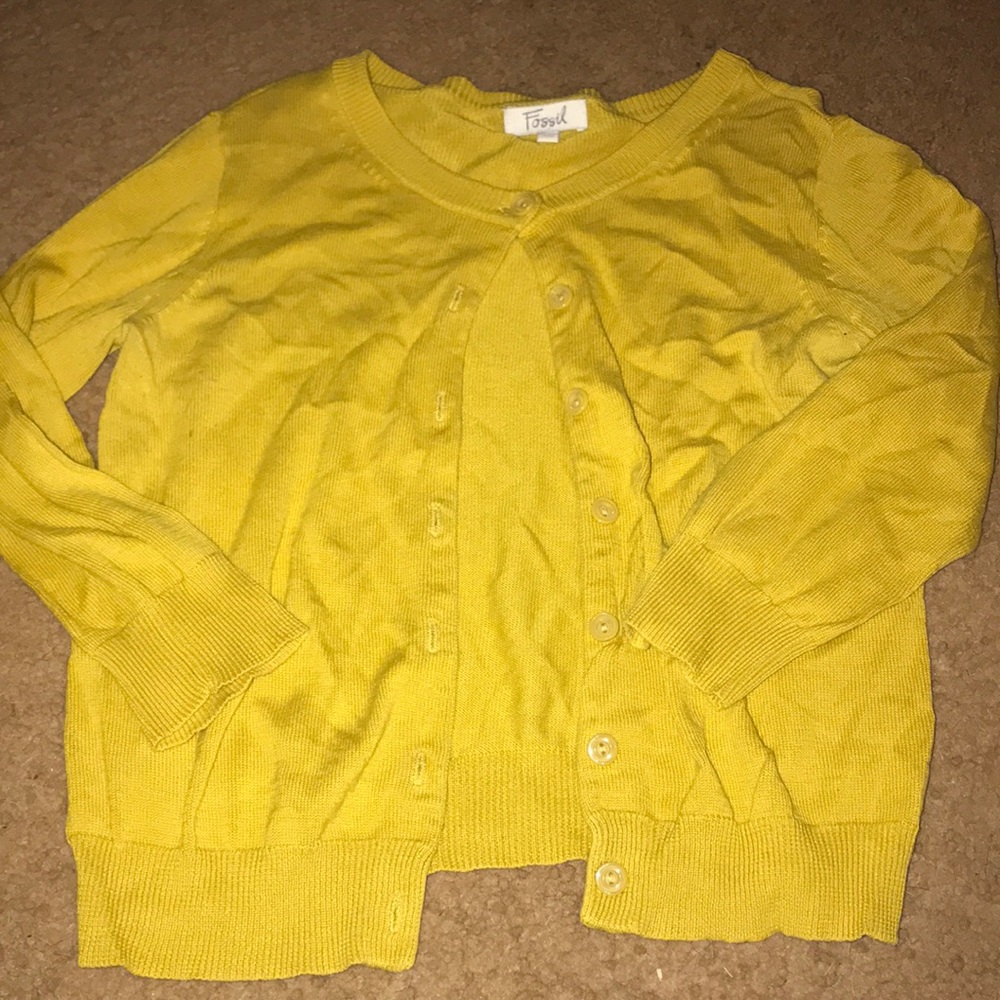 Mustard Fossil Cardigan